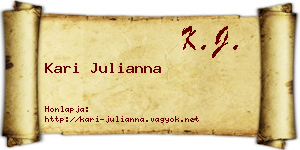 Kari Julianna névjegykártya